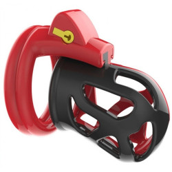 Generique Cage de chasteté Joker 7.5 x 3cm Rouge-Noir